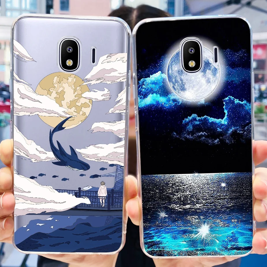 Чехол для Samsung Galaxy J4 2018 роскошный чехол с рисунком мягкий силиконовый Plus +