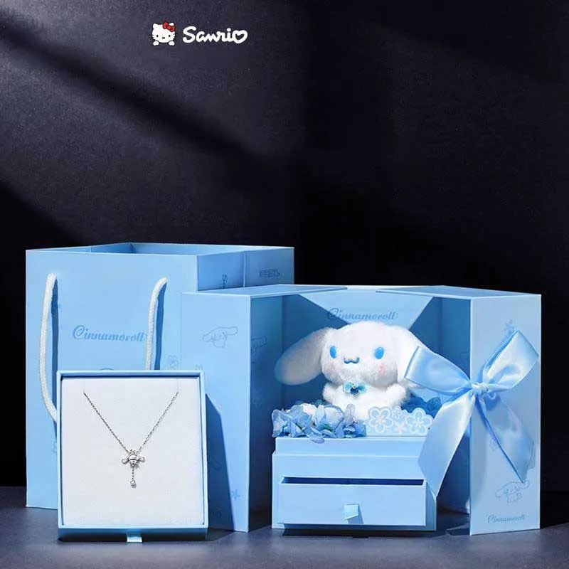 

Kawaii мультфильм ювелирные изделия Sanrios аниме Cinnamoroll милая собака кулон регулируемое серебряное ожерелье Пара лучшие друзья подарок игрушка ...