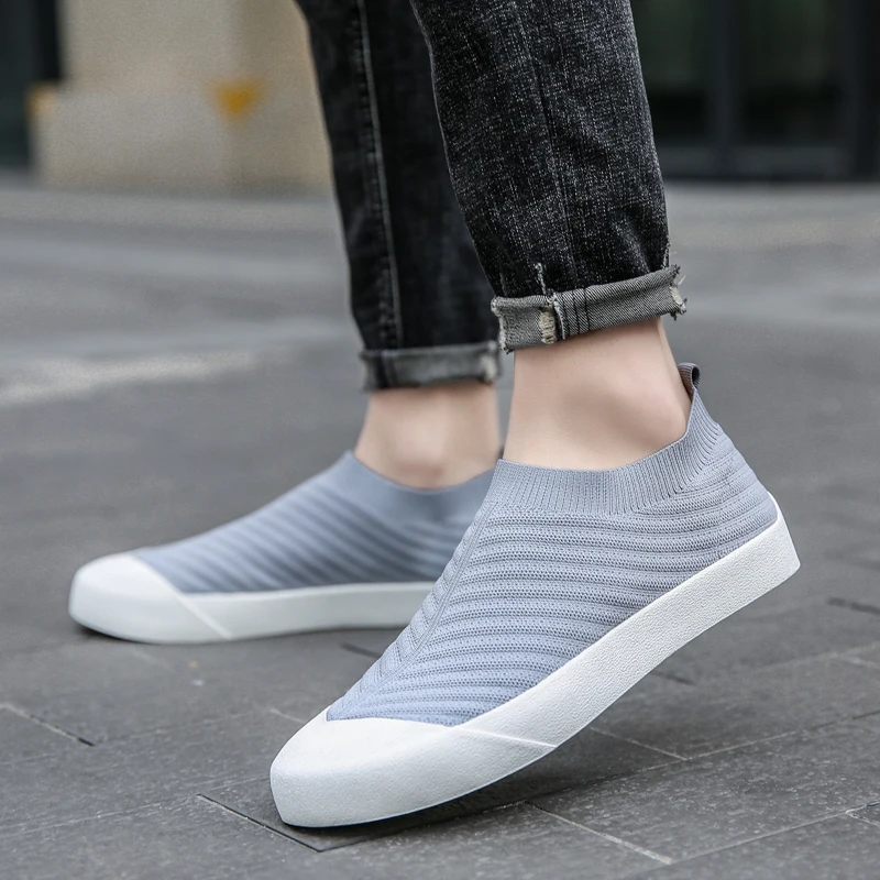 Couple's Flat Shoes Sneakers Fitness Yoga Casual Shoes Slip-on Loafer Elastic Outdoor Sports Leisure Shoes Comfortable Fashion