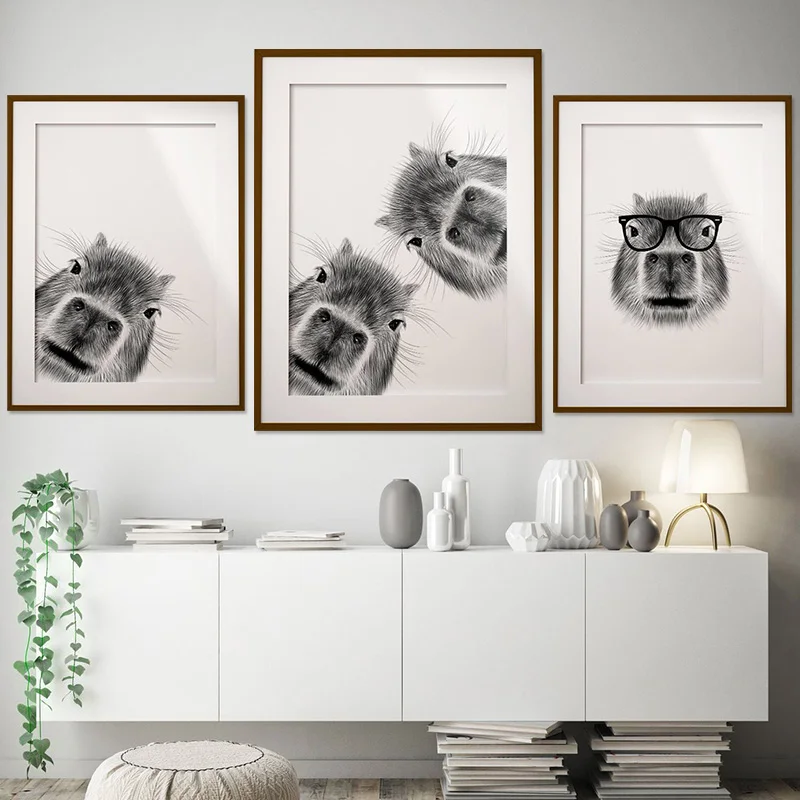 

Современная Картина на холсте с изображением милых животных, постер на стену, HD печать, для гостиной, Декор для дома, подарок