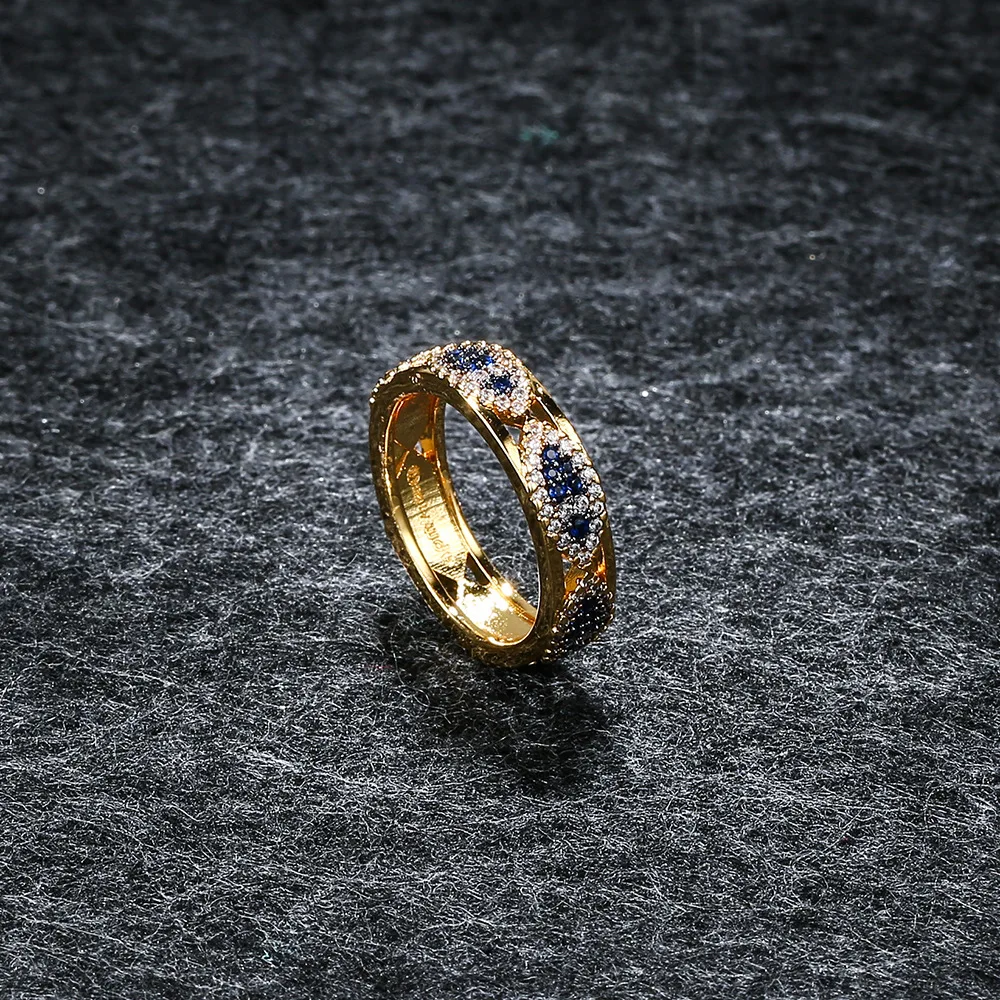 

APM STYLE High Quality 925 Sterling Silver Multiple Fish Ring Temperament Gold Blue Fish Ring Gift To Friends