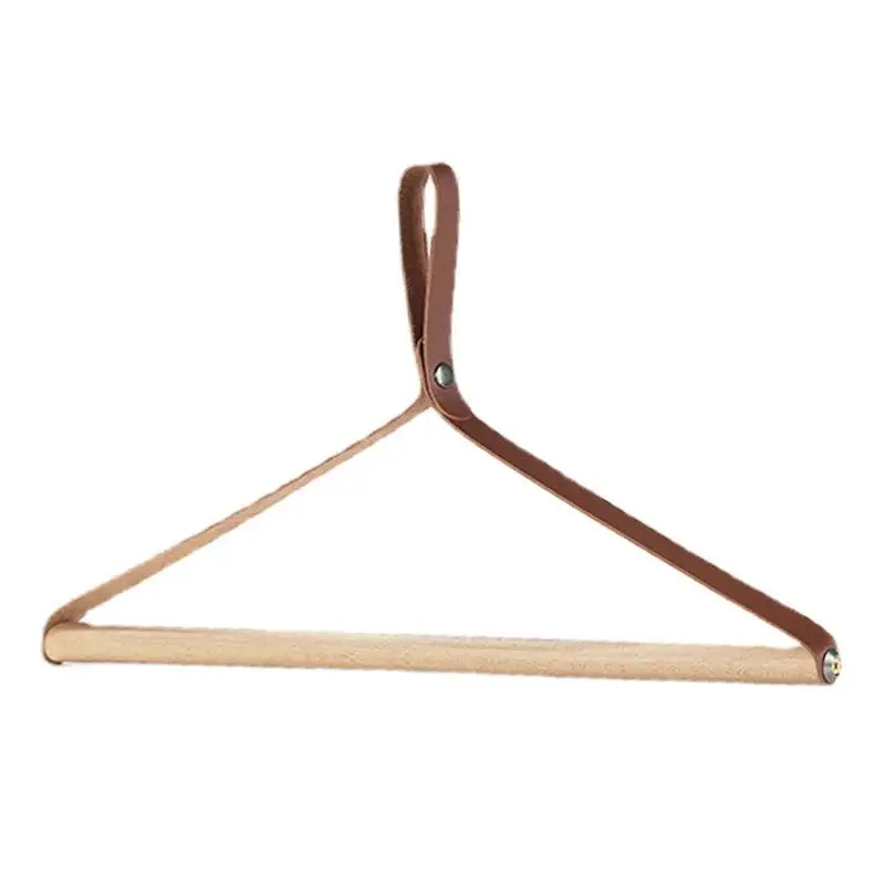 

Wood Suit Hangers Soft Leather Rope Beech Hanger Smooth Natural Finish Clothes Hangers Wood Wooden Dress Hangers Clothes Hangers