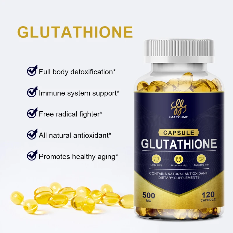 

120pcs Glutathione Essence Capsule Whitening Skin Collagen Antioxidant Anti-Wrinkle Anti-Aging Dull Skin Care Product Facial