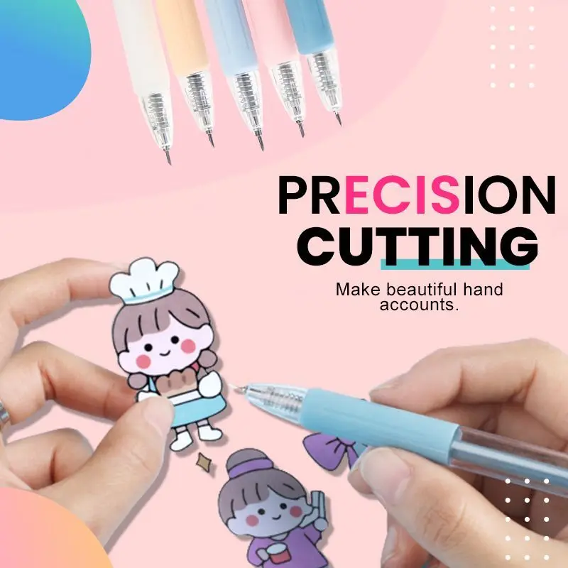 

Die Cutter Press Utility Knife Simple Student's Manual Paper Cutting Carving Girl Scrapbooking DIY Tools Craft Style Album Diary