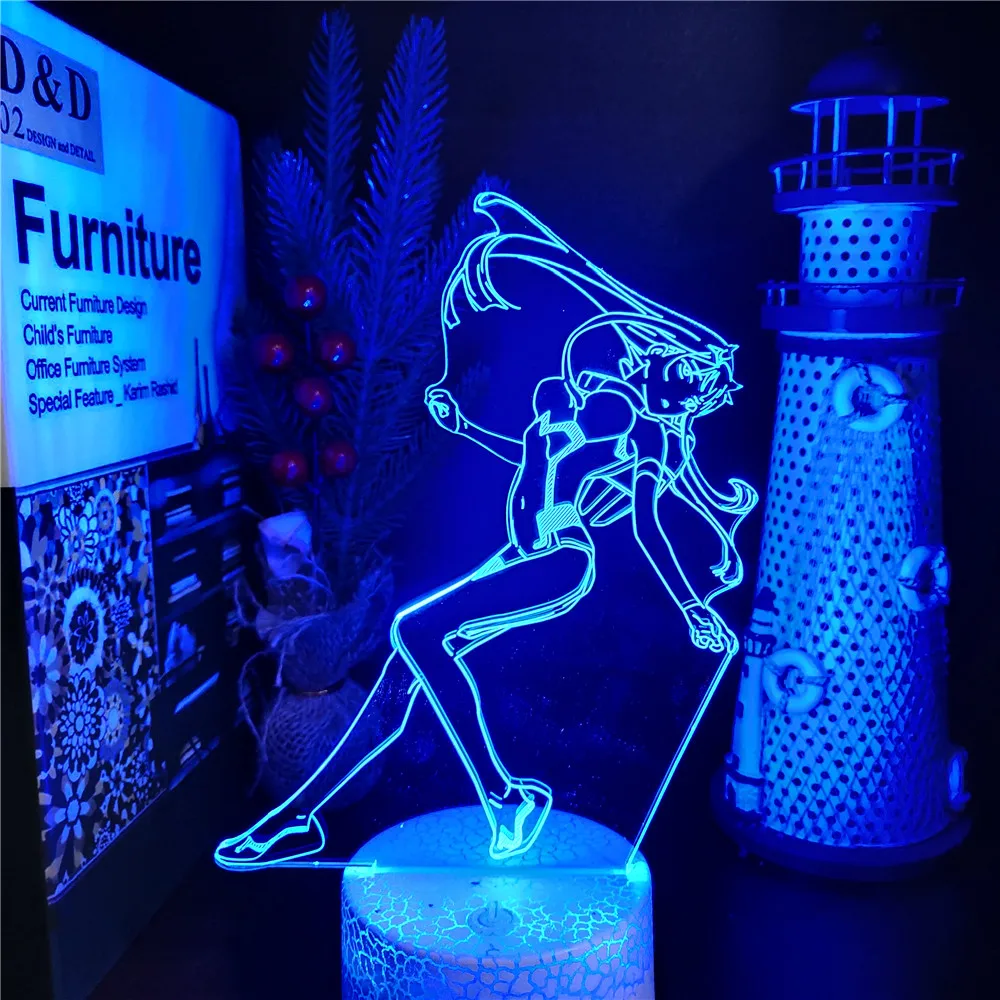 

Amine Darling in the Fran 3D Night Light Zero Two Falling Manga Bedroom Both Side Lighting Lamp Gaming Atmoshpere Decor MX