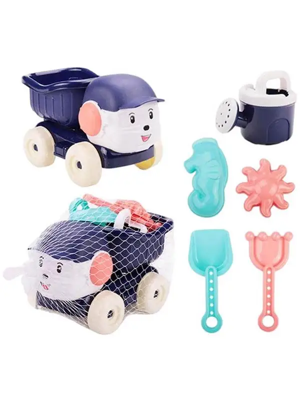 

Baby Beach Game Toy Children Sandbox Toys Silicone Soft Sand Beach Set Kit Toys For Beach Play Sand Water Play Cart
