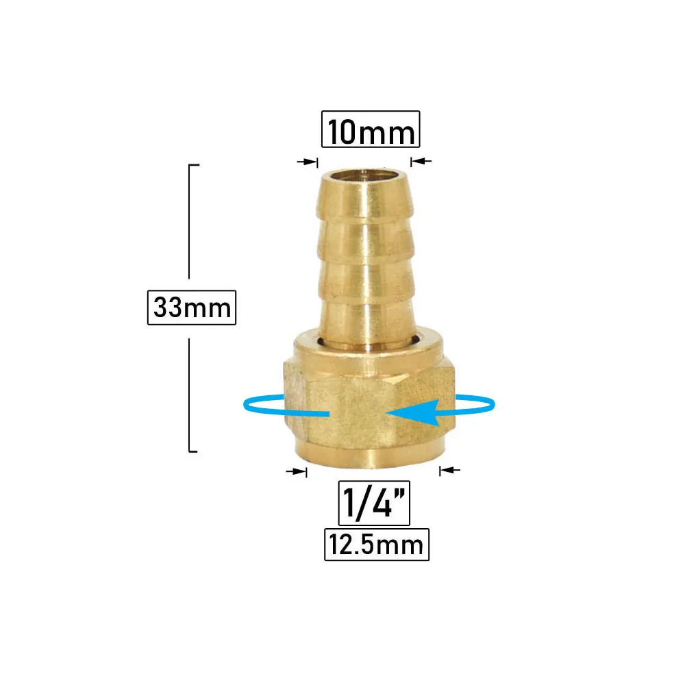 

Латунный соединитель для садового шланга KWZL 1/8"-1/4"-3/8"