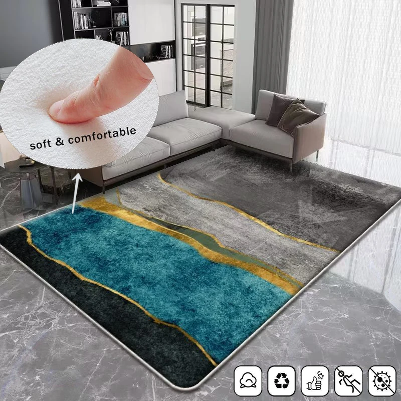 

Современные ковры для гостиной светильник роскошный домашний нескользящий напольный коврик большого размера 200x300 новое украшение для спальни прикроватный коврик