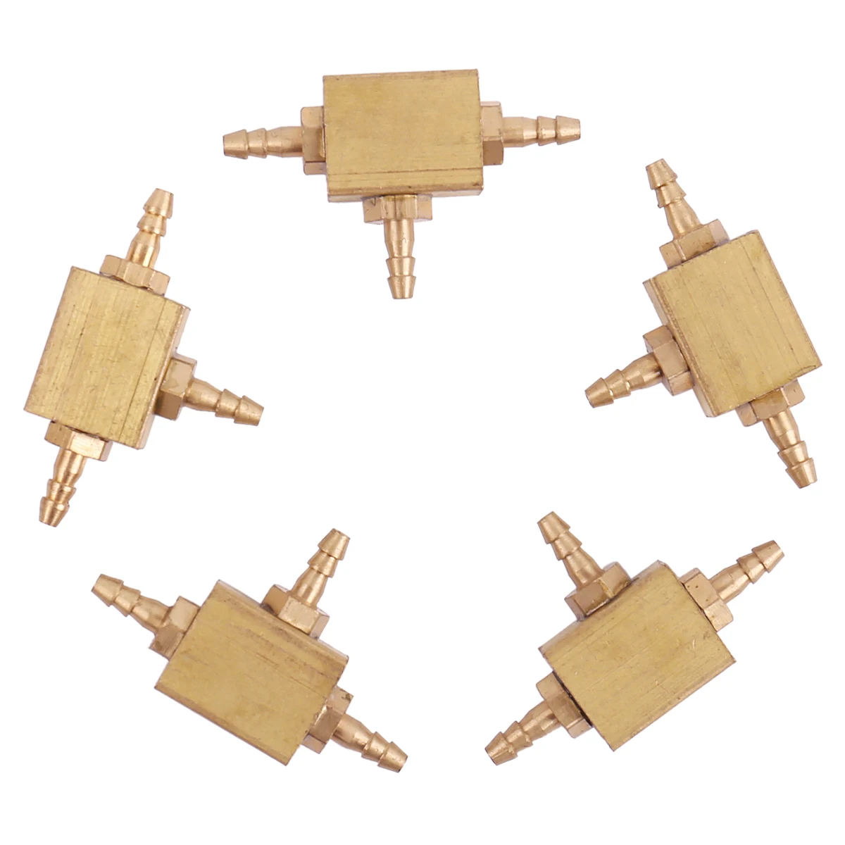 Медный масляный тройник Встроенный трехходовой соединитель масляной трубы Без