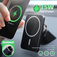 15w magnetic wireless car charger mount adsorbable phone for iphone 13 12 pro max mini adsorption fast wireless charging holder