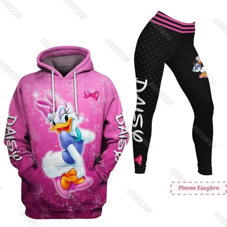 Женская толстовка с 3D капюшоном Disney Duck костюм Y2k штаны для йоги уткой спортивные