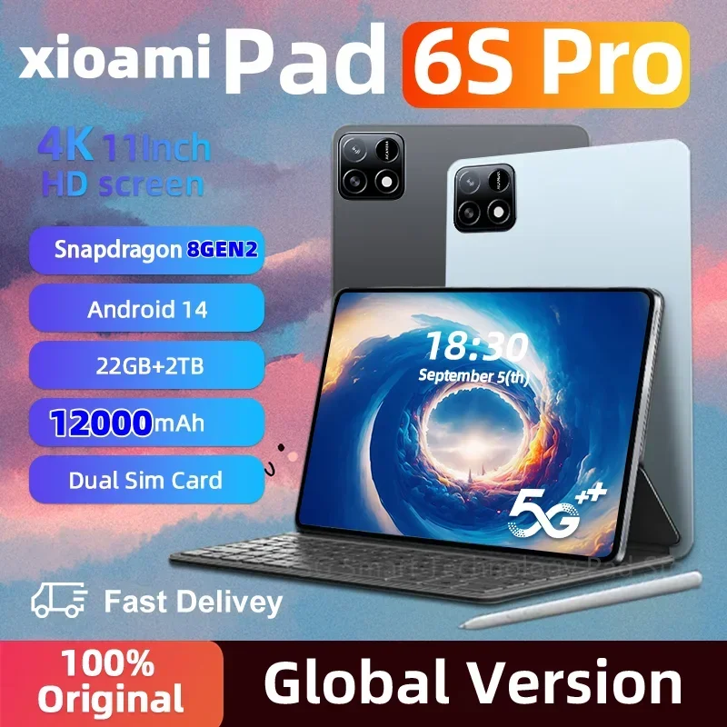 2024 НОВЫЙ оригинальный планшет MI Pad 6S Pro 11 дюймов Snapdrago 8gen2 ...