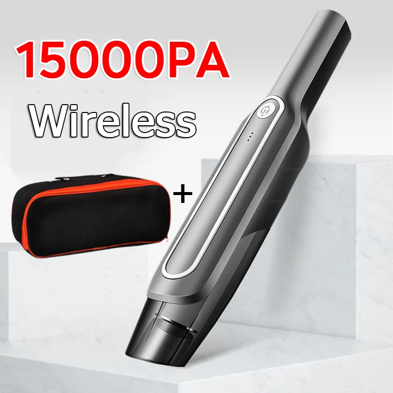 

15000Pa Handheld Wireless Car Vacuum Cleaner 120W Powerful Cyclone Suction Rechargeable Wet Dry Car Home Vacuum Cleaner 5000mAh