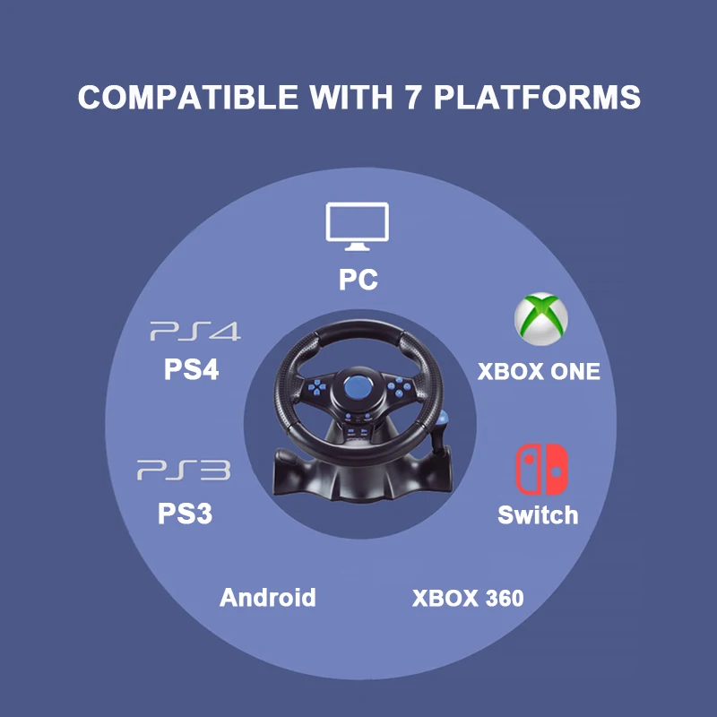 Игровое Рулевое колесо для ПК/PS4 /Xbox One/Xbox360/N-switch/Android Racing контроллер рулевого