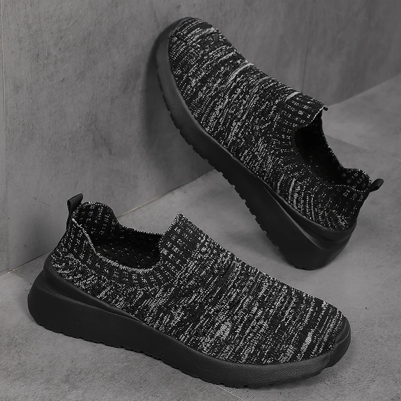 STRONGSHEN Women Sock Shoes Vulcanized Slip On Mesh Sneakers Women New Flat Shoes Vulcanize Shoes Zapatillas Mujer Casual Chauss