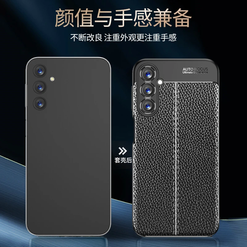 For Cover Samsung Galaxy A24 Case For Samsung A24 Capa Bumper Back Shockproof TPU Soft Leather For Fundas Samsung A 24 A24 Cover