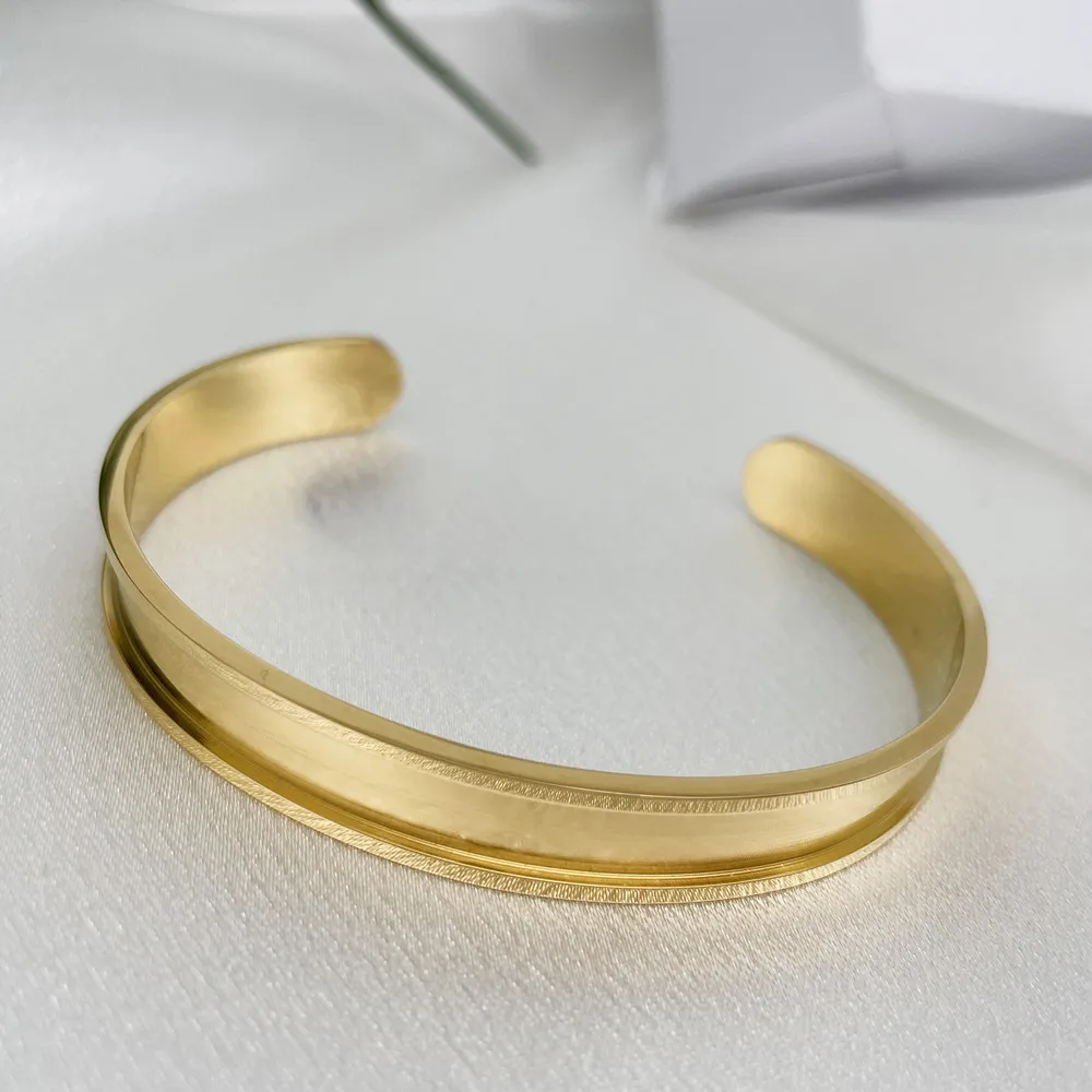 Модные регулируемые браслеты-манжеты, браслет унисекс из нержавеющей стали, оптовая продажа CN (происхождение)