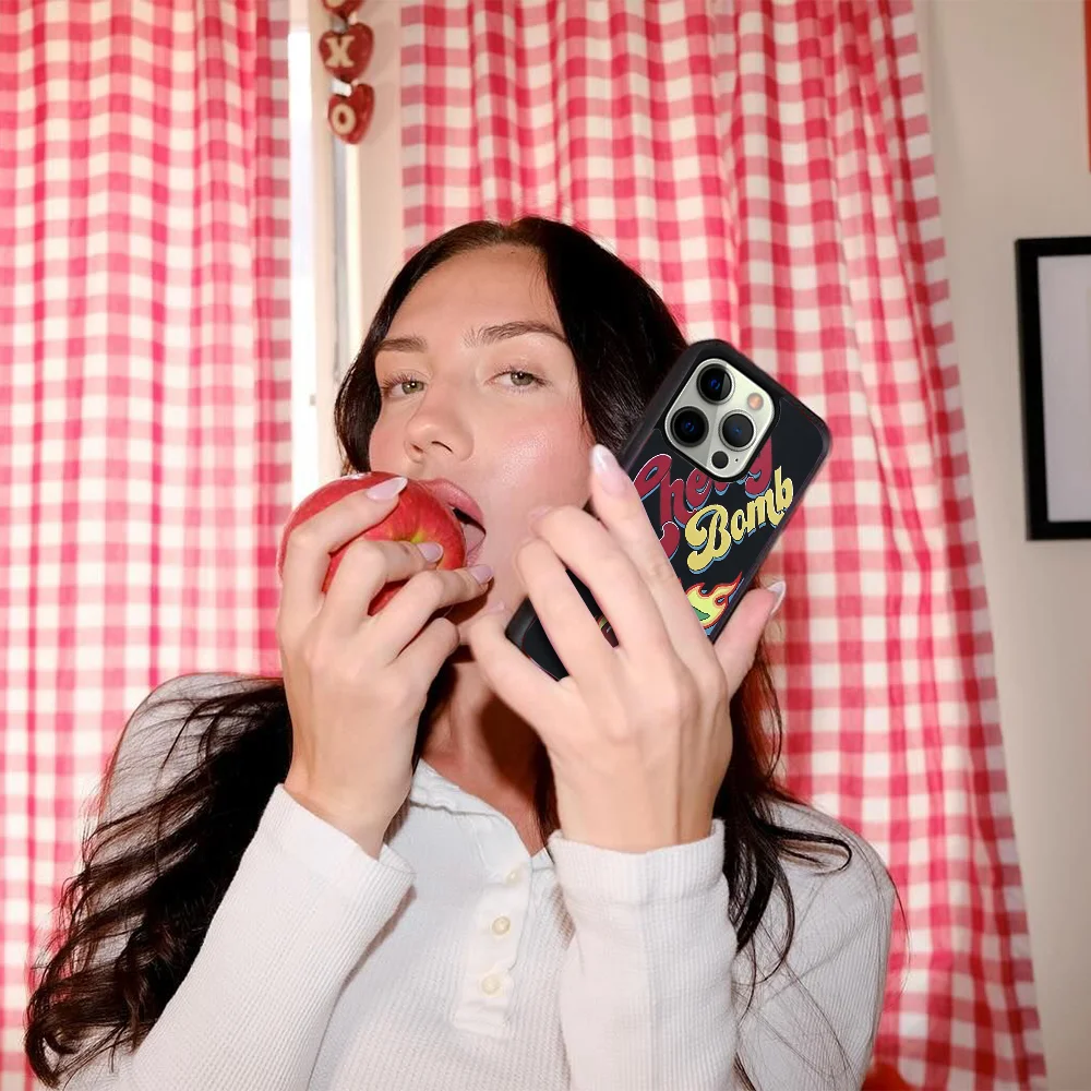 Чехол для телефона с принтом Cherry Bomb IPhone 11 12 13 14 15 Plus Pro Max зеркальный акриловый