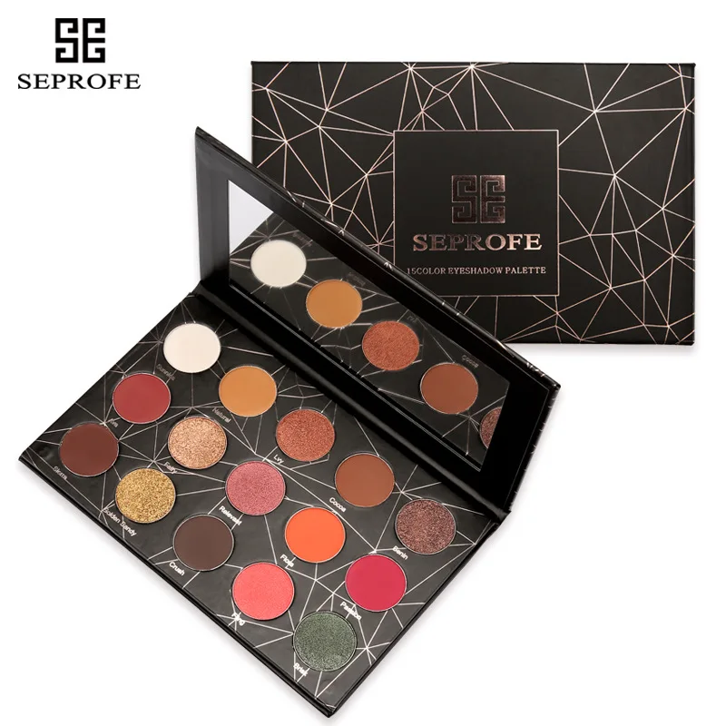 

Matte Eyeshadow Palette 15 Colors Pigmented Shimmer Glitter Blendable Long Lasting Waterproof Makeup Cosmetics Makeup Kit