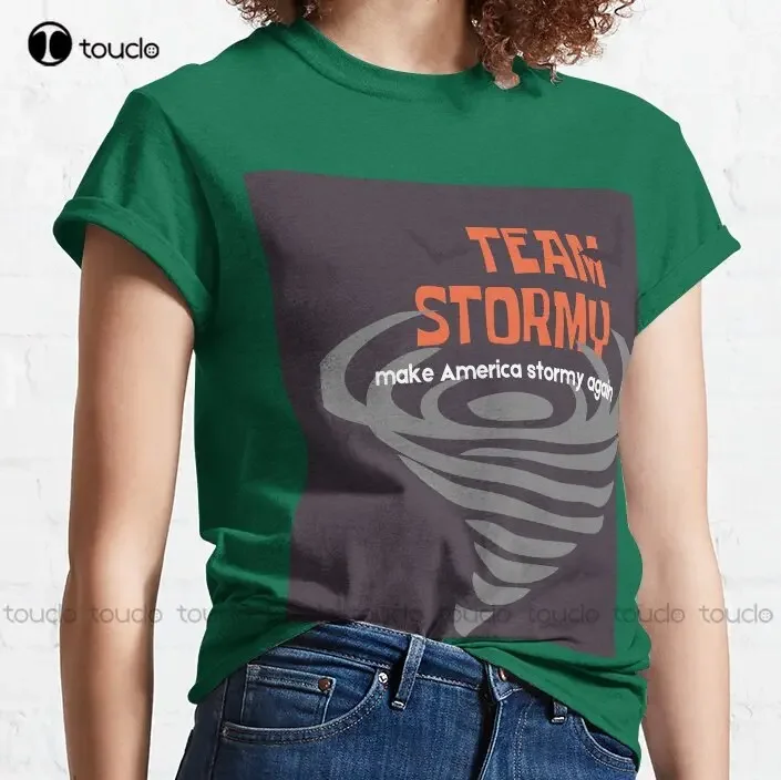 Классическая футболка Stormy Daniels Trump Teamstormy Make America рубашки для девочек-подростков
