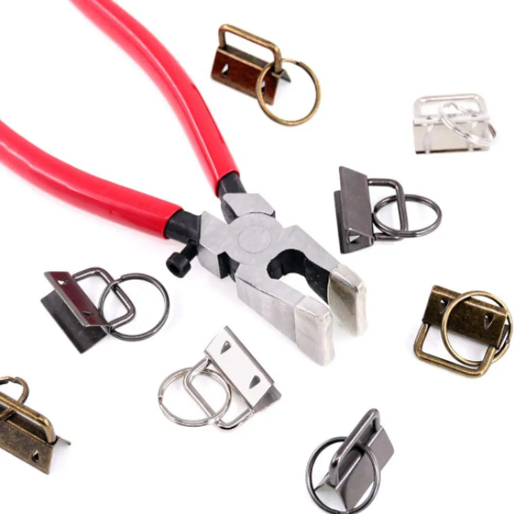 

Keychain Hardware with Pliers Tool Set for Wristlet Clamp Key Lanyard Making Install