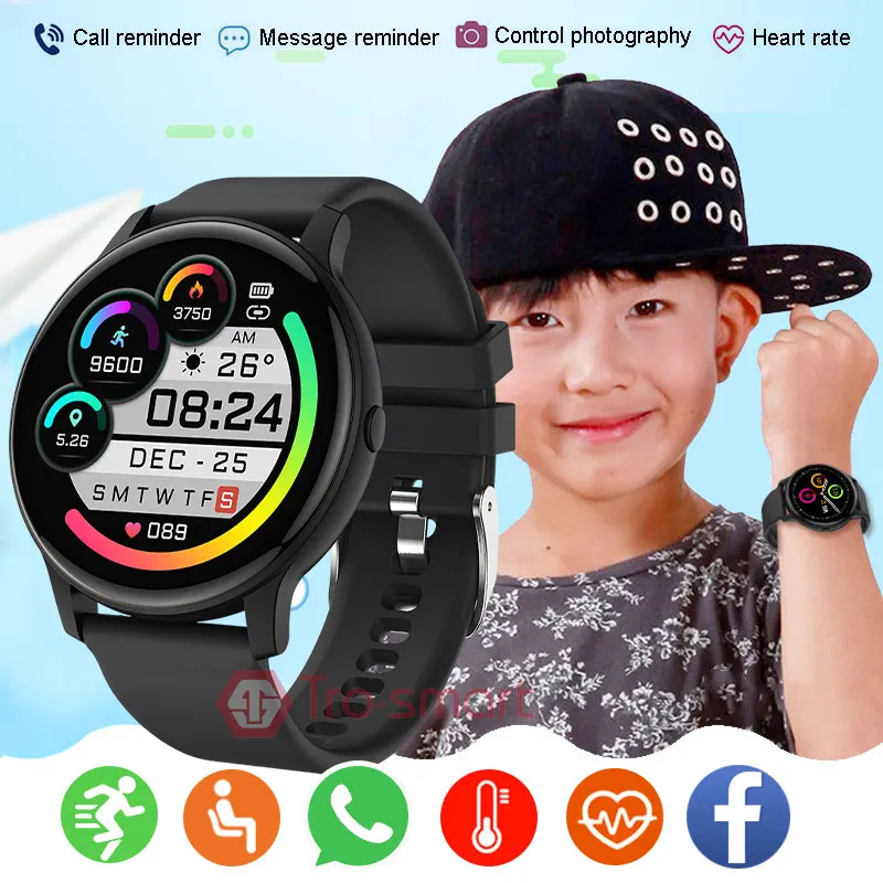 

2022 Silicone Smart Watch Kids Children Smartwatch Girls Boys Smart Clock Sleep Heart Rate monitor Smart-watch For Android IOS