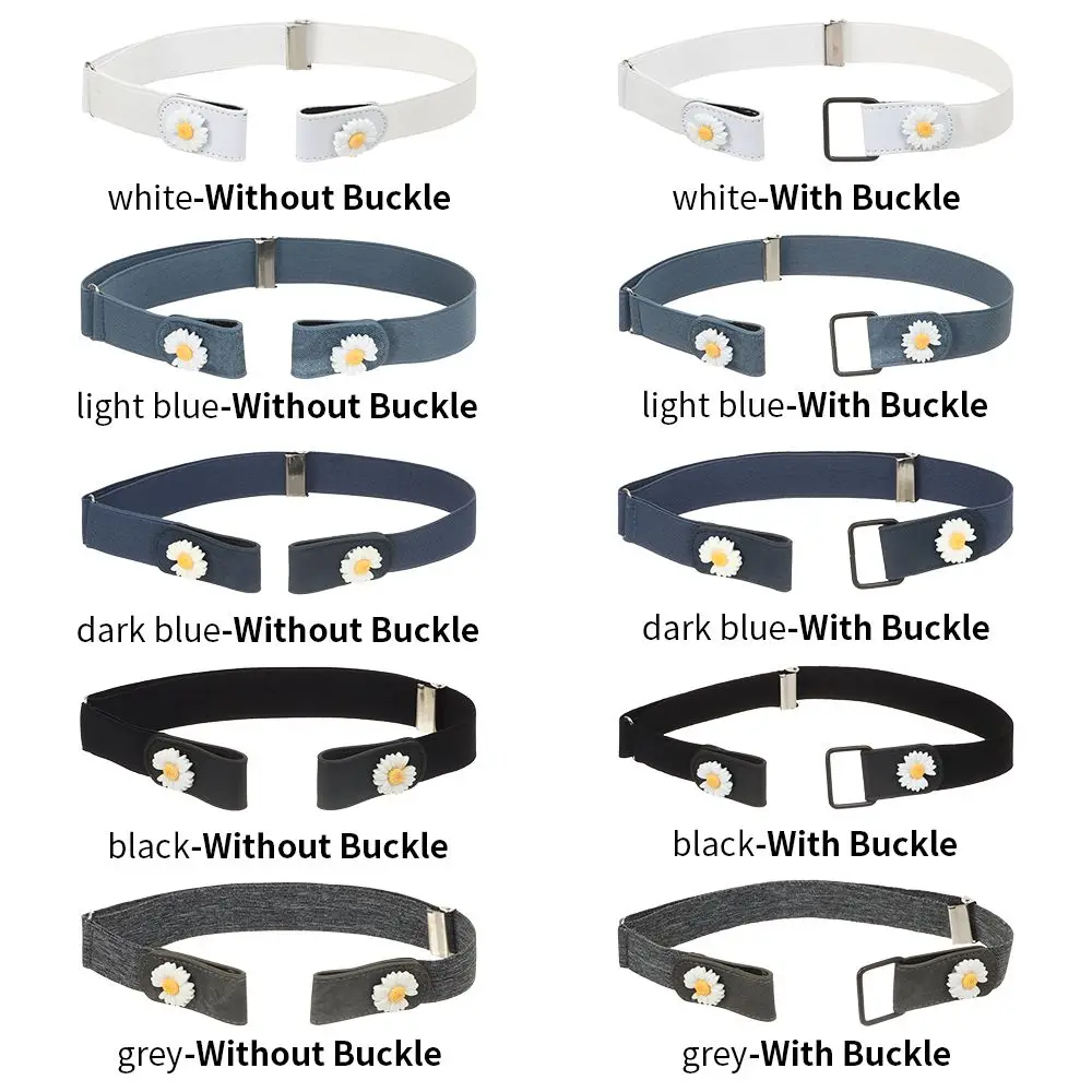 

Ремень эластичный для мужчин и женщин, повседневный аксессуар для джинсов с маргаритками