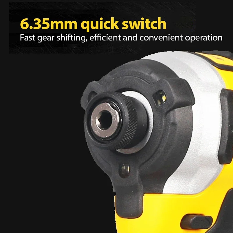 Фото DEWALT DCF850 1/4 дюйма Бесщеточный аккумуляторный 3-скоростной ударный шуруповерт 20 В Литиевые электроинструменты 3250 об/мин 3800IPM 205NM Голый инструмент №4