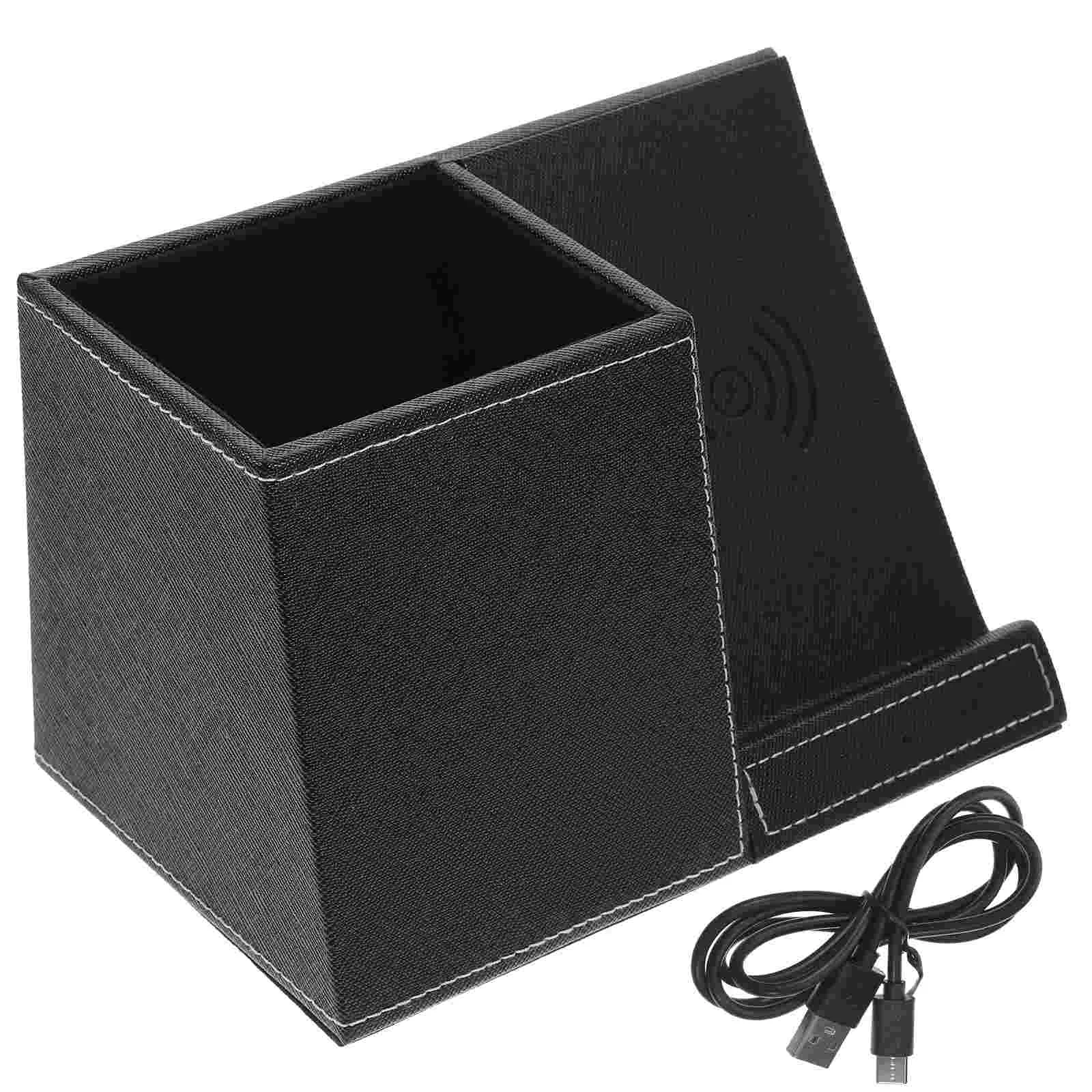 

Wireless Pen Holder Charging Desk Organizer Desktop Phone Bracket