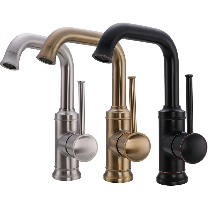 

Good Quality Brass Low Bathroom sink faucet Luxury Copper Basin Mixer Tap Cold Hot Water Bathroom Faucet,Brushed Nickel/ORB