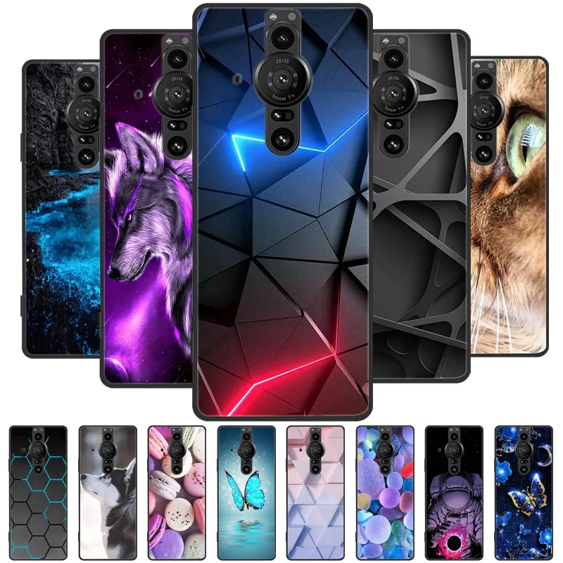 

For Sony Xperia Pro I Case Cover Shockproof Cover Soft Silicon For Sony Xperia Pro I Pro-I Black bumper coque XperiaProI XQ-BE62