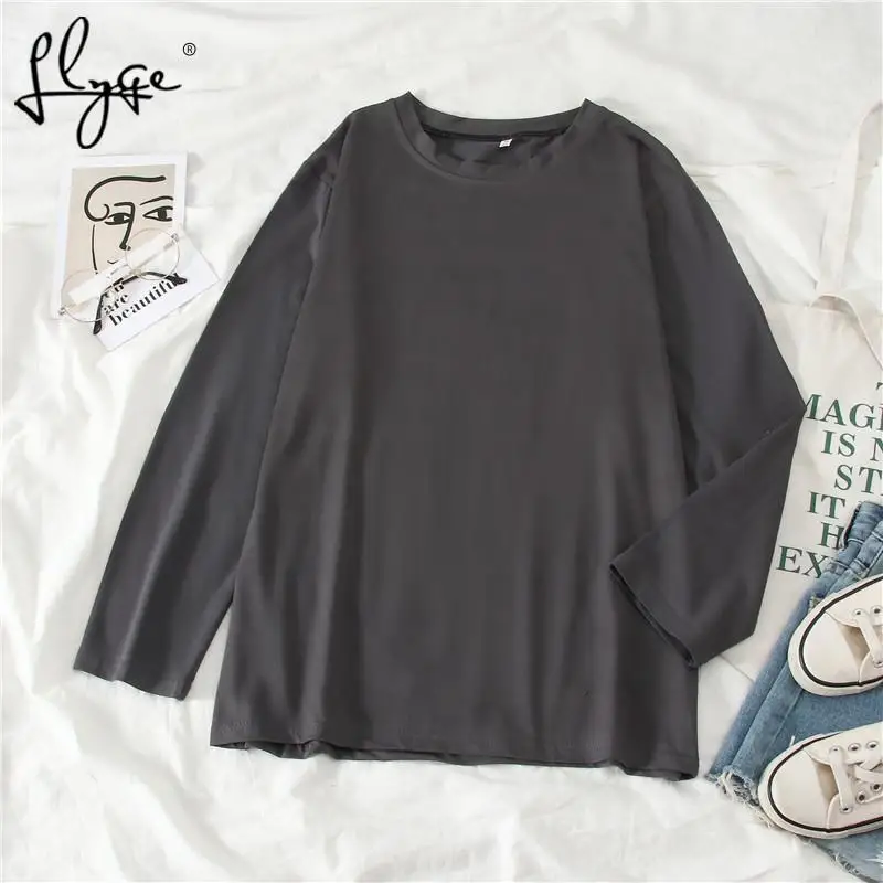 Женская толстовка с круглым вырезом яркие цвета свободный женский свитер