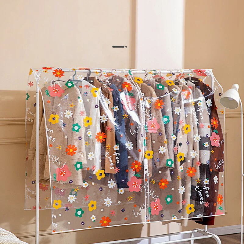 Wardrobe Dust Covers Closet  Storage Bag Floor Hanger Rack For Clothes Large Household Towel Hanging Organizers
