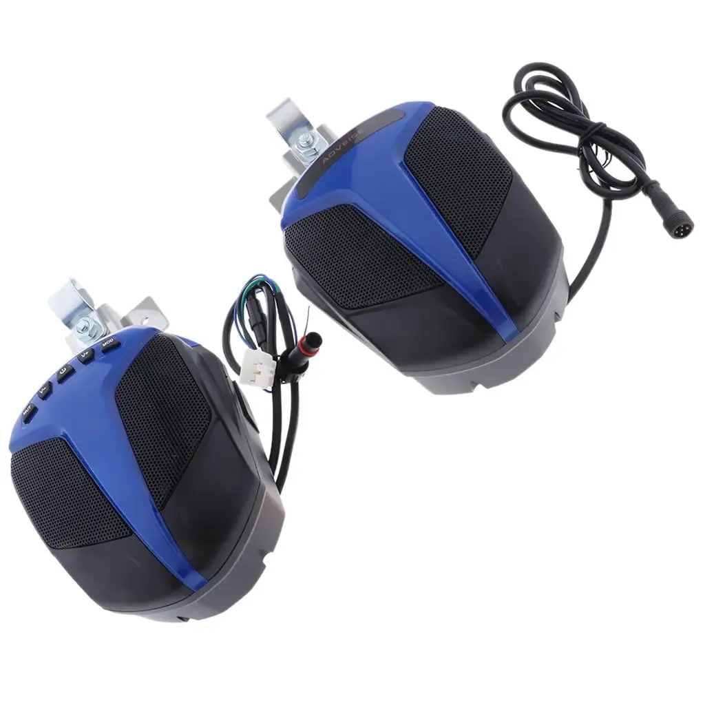 

Pair of Motorcycle Speaker 4 Inch Audio Stereo Subwoofer 15W Sound Systems -