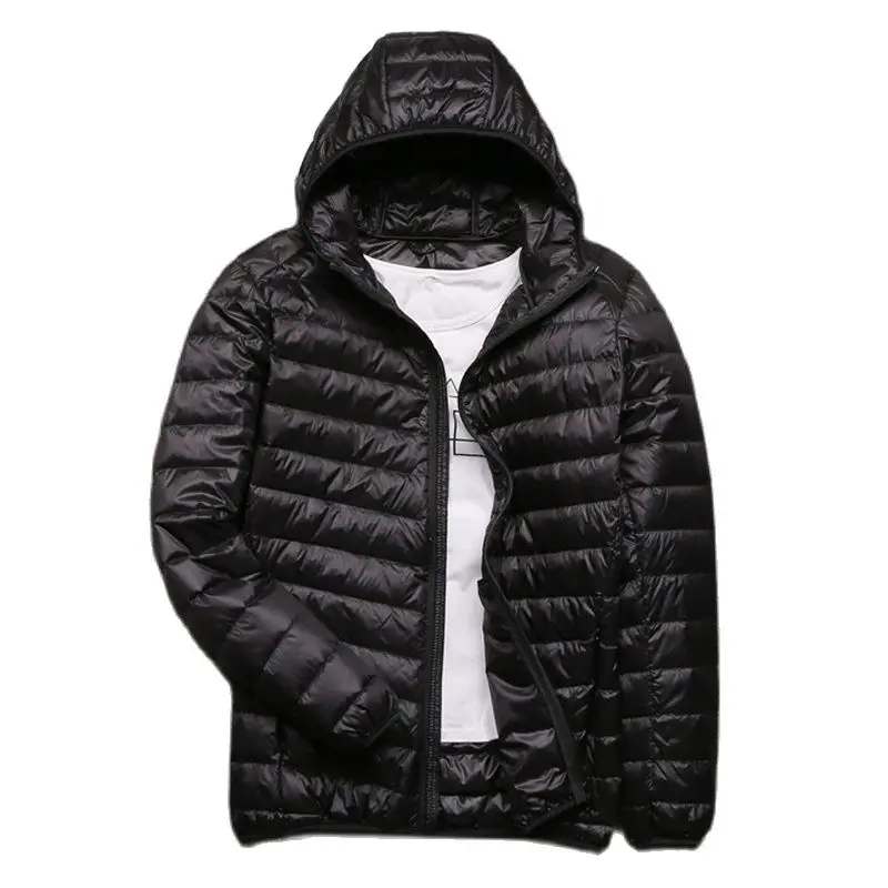 

Men Winter Duck Down Coat Ultra Light Hooded Down Jackets Male Portable Windproof Warm Parkas Men's Clothing Plus Size 5xl 6XL