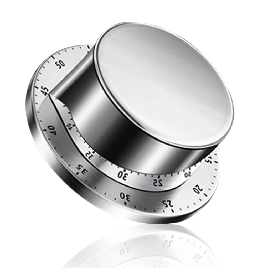 

Кухонный таймер, механический будильник из нержавеющей стали, обратный отсчет, Таймер приготовления пищи, моющиеся Инструменты, часы для до...