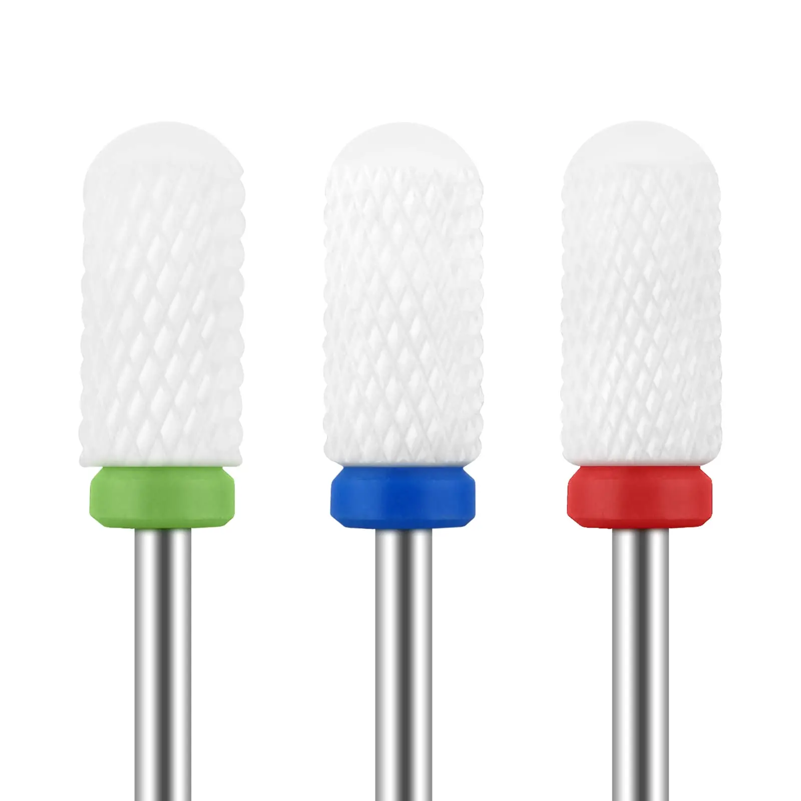 

Профессиональные маникюрные сверла, керамические маленькие Цилиндрические гладкие сверла, белые керамические фрезы для маникюрной дрели, ...