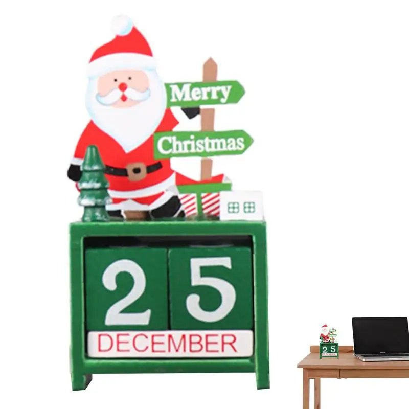 

Christmas Countdown Wooden Blocks Santa Claus Christmas Wooden Countdown Advent Calendar Blocks Calendar Santa Christmas Tree