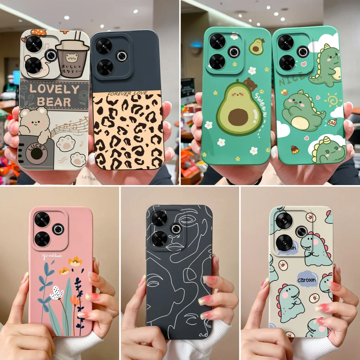 Чехол для телефона Xiaomi Poco M6 Pro милый чехол с динозавром мягкий защитный из жидкого