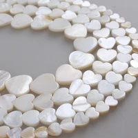 wholesale 10strings natural shell beads white mother of pearl heart shape beads 6 8 10 12mm bracelet necklace jewelry making