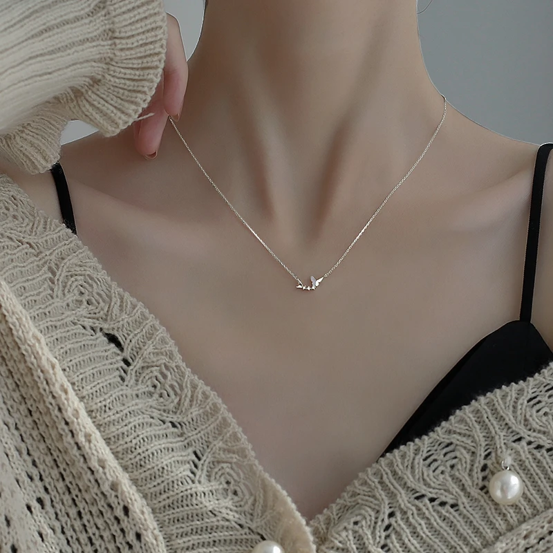 Женское ожерелье из стерлингового серебра 999 пробы новинка 2024 популярное колье