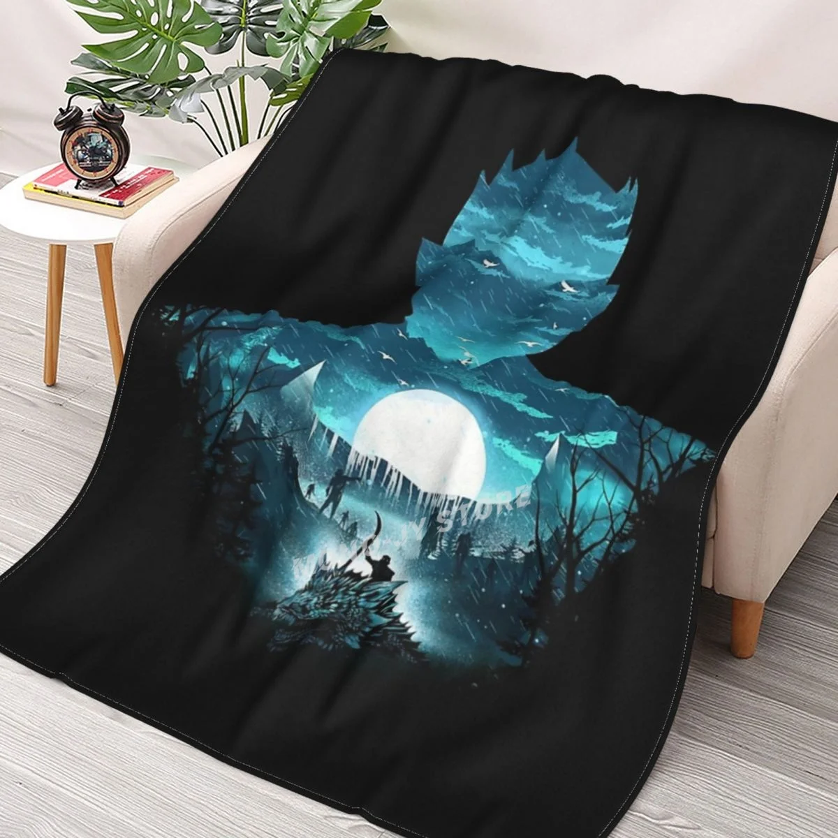 

White Walker Throw Blanket Sherpa Blanket Bedding soft Blankets
