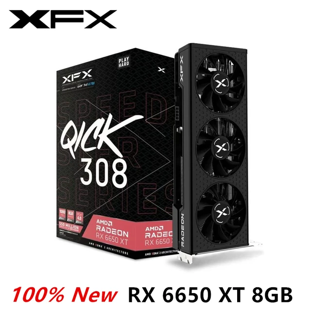  Новая графическая карта XFX RX 6600 XT 6600XT 8 Гб 6500 XT, графическая карта Radeon RX6600 RX6600XT GDDR6, видеокарты для настольных ПК AMD, ПК, компьютерные игры 