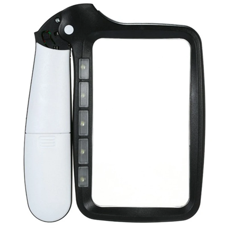

5 LED Magnifying Glass Lights, 2 Modes, Dimmable, Foldable Reading Magnifier