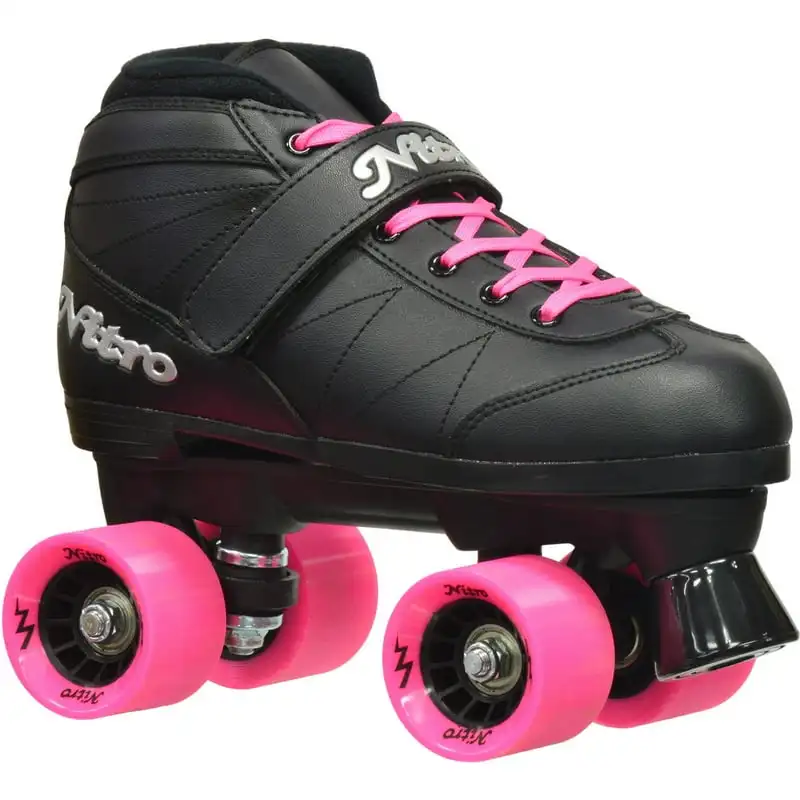 

Super Nitro Pink Quad Speed Roller Skates Mm wheels inline skate Patimes de velocidad profesionales Heelys Patines profesionales