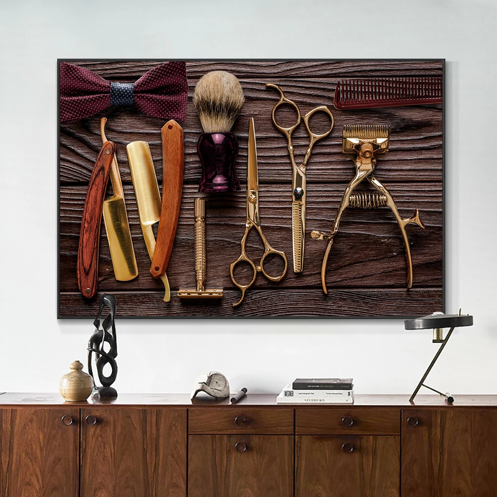 

Hair Clipper Aesthetic Wall Art Canvas Paintings Modern Nordic Minimalist Beautiful Poster Pictures Living Room Decoration