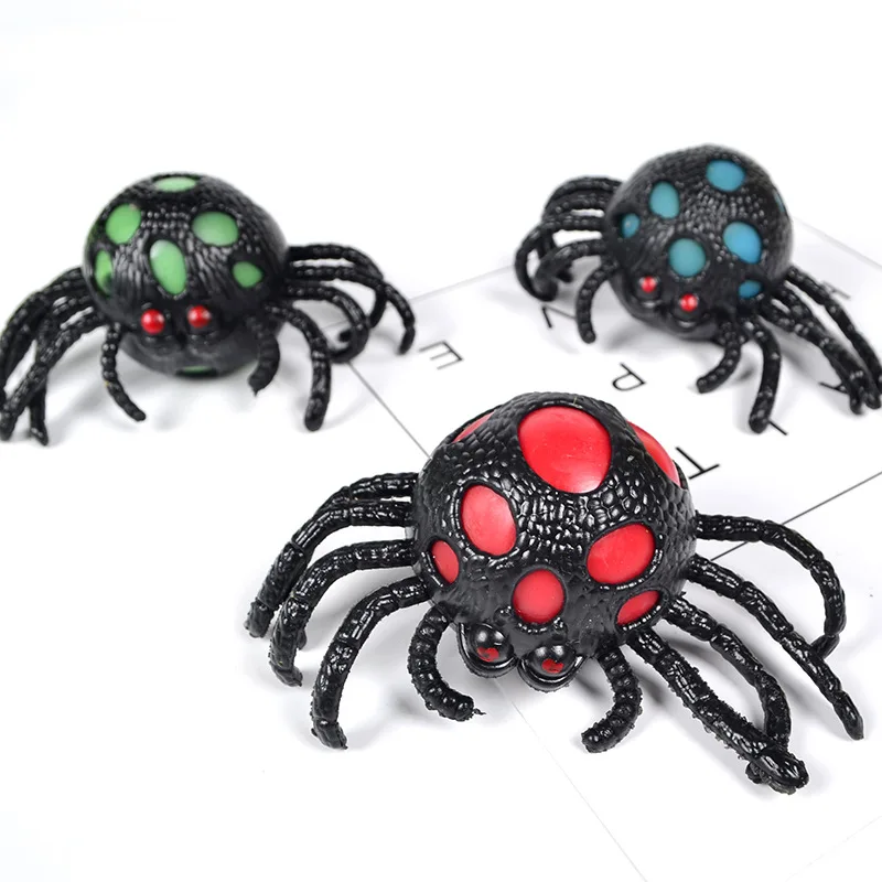 

Halloween Spider Gitter Bead Squeeze Spider Toy Squishy Ball Mochi Sensory Toys for Special Needs Adhd Autism