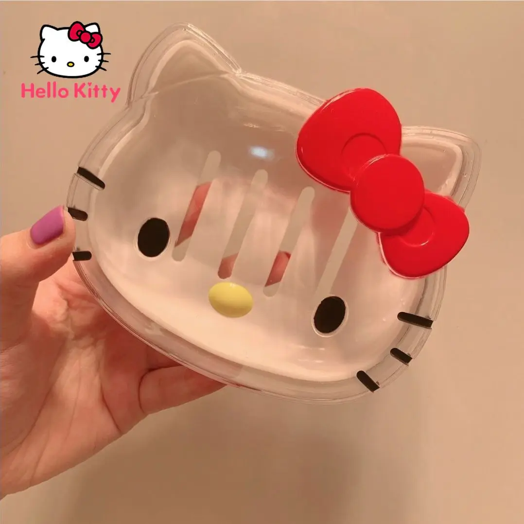 

Hellokitty Cartoon Cute Creative Personality Household Toilet Travel Storage Box with Lid Soap Box