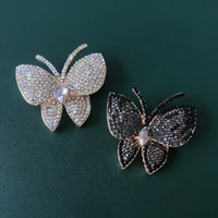 skdes luxury butterfly rhinestone fashion ins brooches pins for women men elegant crystal insect wedding party accessories pin