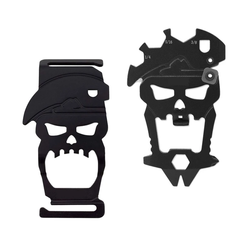 

Портативная мини-отвертка F1FD в виде черепа, открывалка для бутылок, гаечный ключ, нож, инструмент для кемпинга, походов, 12 в 1